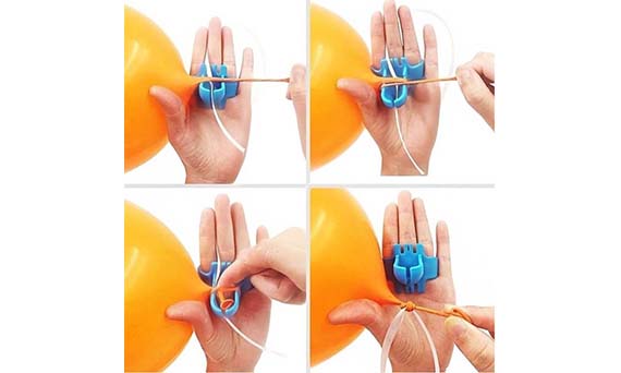 How to tie a latex balloon with a tie tool?
