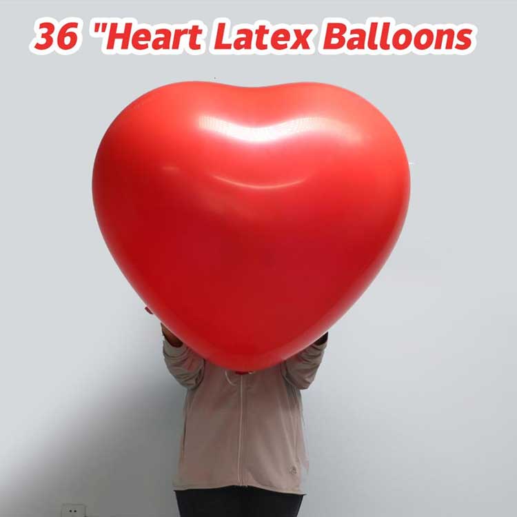 36 Inch Heart Shaped Latex Bballoons