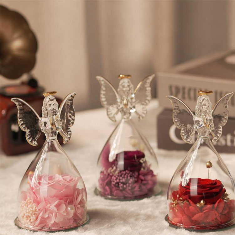 Glass Angel Preserved Flower Gift