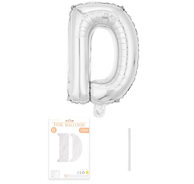 silver foil letter balloons