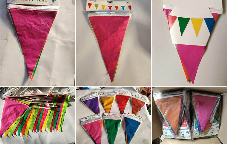 rose red plastic bunting