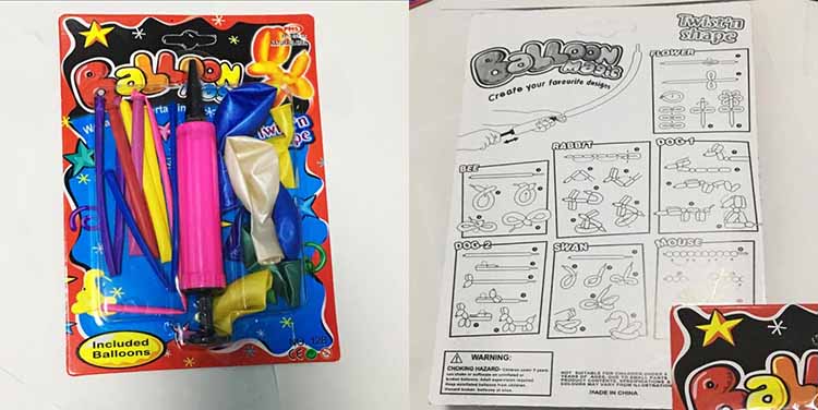 Suction card packing balloon