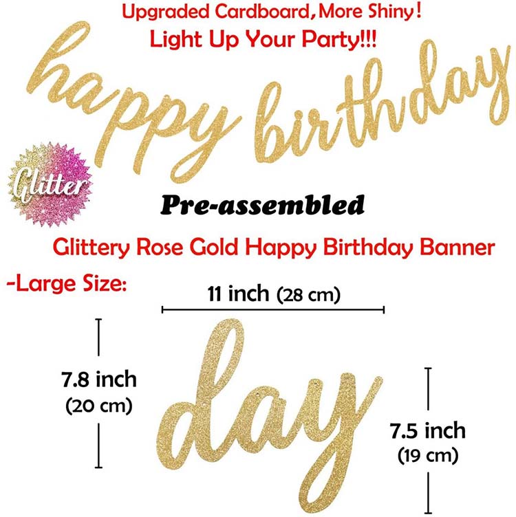 Happy birthday flag banner