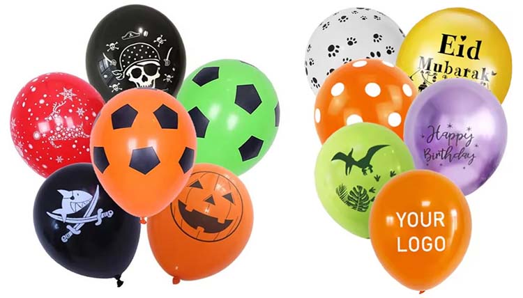 printed latex balloons