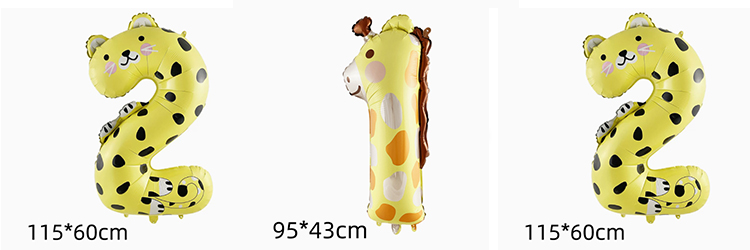 40 inch Animal Number Foil Balloons Factory