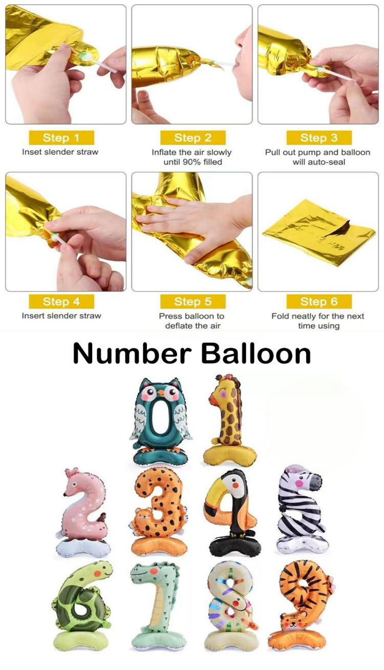 Cartoon Numbers Standing Foil Balloon China
