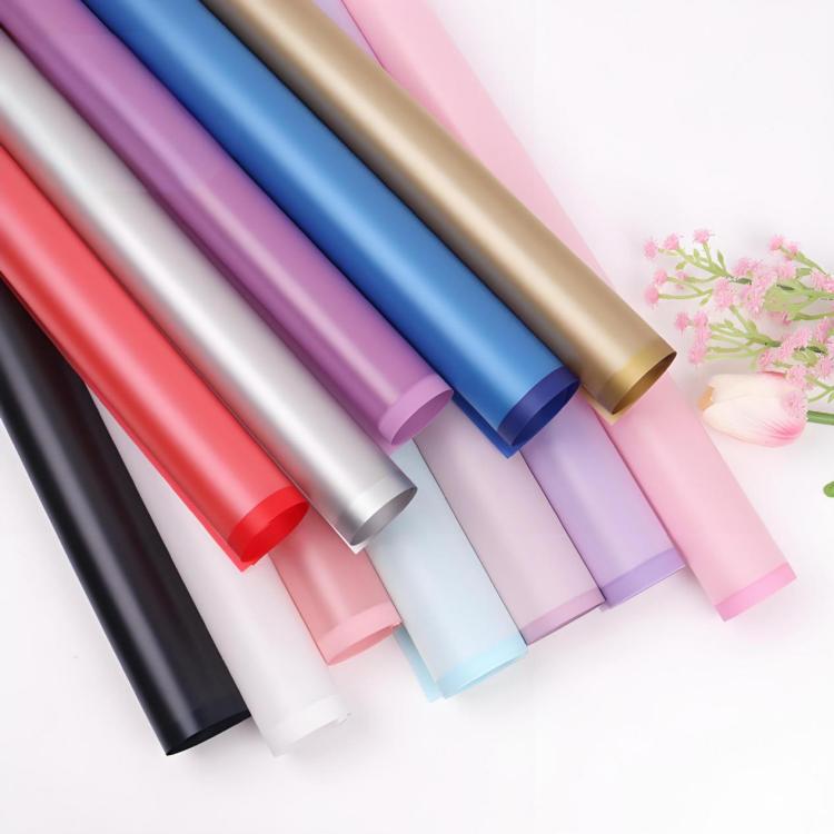 Matte Flower Wrapping Paper With Border Edge