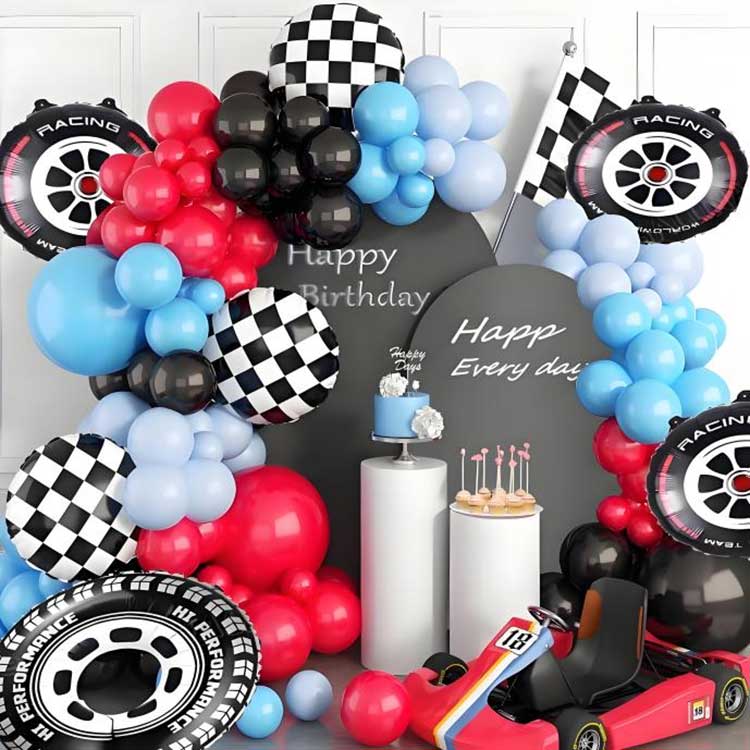 Racing Theme Balloon Arch Decoration Kit