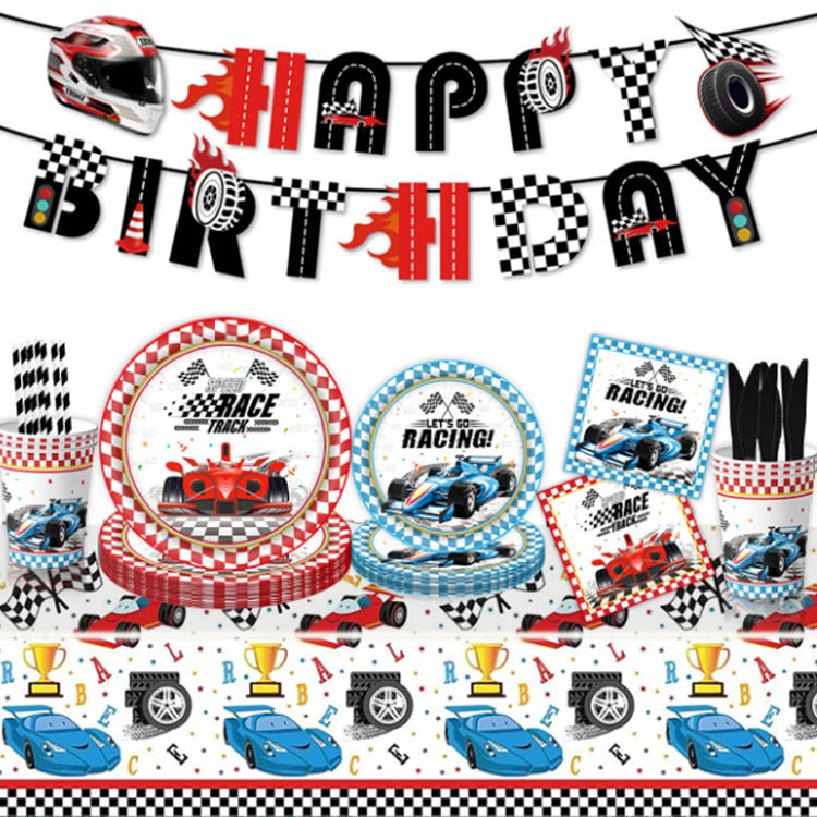Racing Themed Dinner Plate Set
