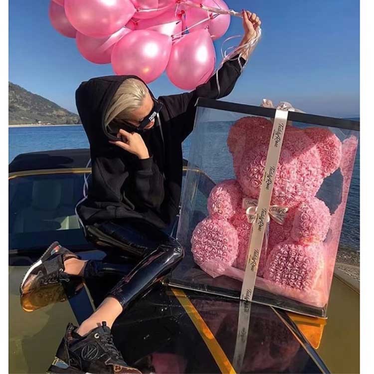 Rose Flower Teddy Bear