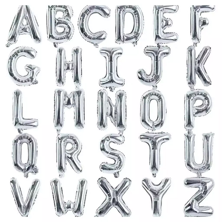 Silver Foil Letter Balloons